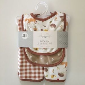 NEW Burp Cloths and Bibs 4 piece Baby Gift Set | Rene Rofe